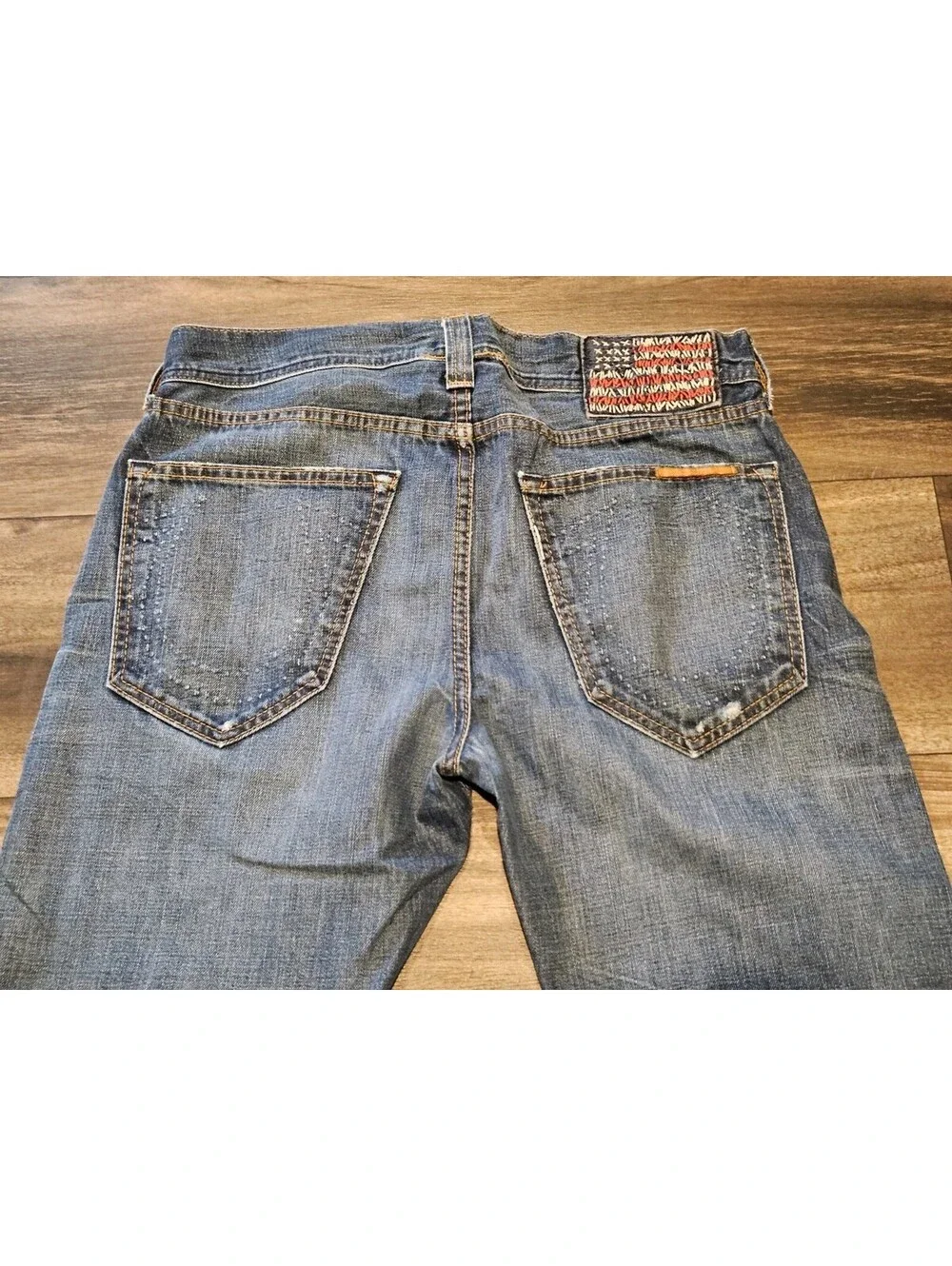 TRUE RELIGION Men’s Y2K VINTAGE BLAKE FLAP Denim Straight Button Fly sz 34x30